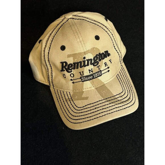 Remington Country Flex Fit Hat Size S/M Beige Black Large R Print Hunting - Picture 4 of 11
